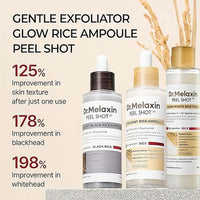 Korean Dr. Melaxin White And Black Rice Exfoliating Hydrating Essence Moisturizing Gentle Exfoliation Soften Serum Skin Care