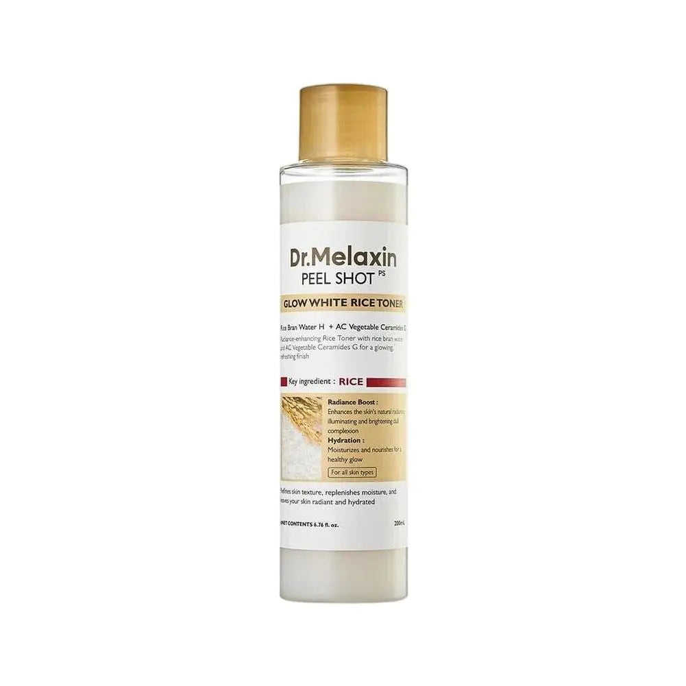 Korean Dr. Melaxin White And Black Rice Exfoliating Hydrating Essence Moisturizing Gentle Exfoliation Soften Serum Skin Care