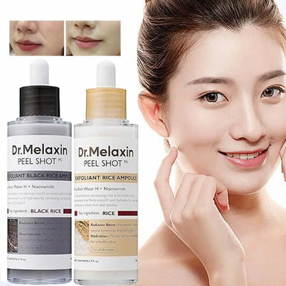 Korean Dr. Melaxin White And Black Rice Exfoliating Hydrating Essence Moisturizing Gentle Exfoliation Soften Serum Skin Care