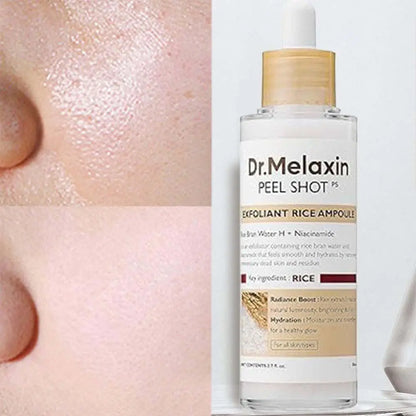 Korean Dr. Melaxin White And Black Rice Exfoliating Hydrating Essence Moisturizing Gentle Exfoliation Soften Serum Skin Care